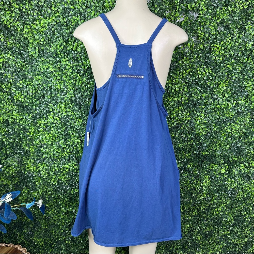 NWT Free people movement hot shot mini dress in color black grape - Picture 9 of 14